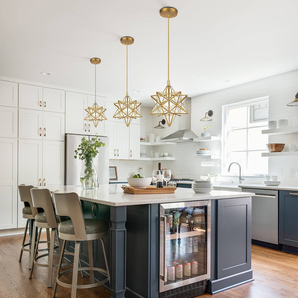 Beautiful Star Shaped Glass Pendant Lighting
