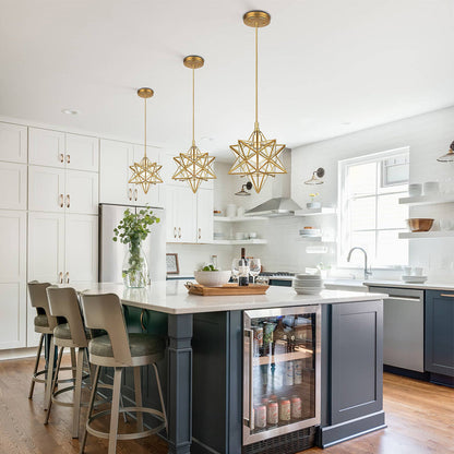 Beautiful Star Shaped Glass Pendant Lighting