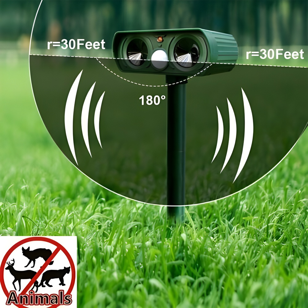 Outdoor Motion Sensor Pest Repeller Ultrasonic Device