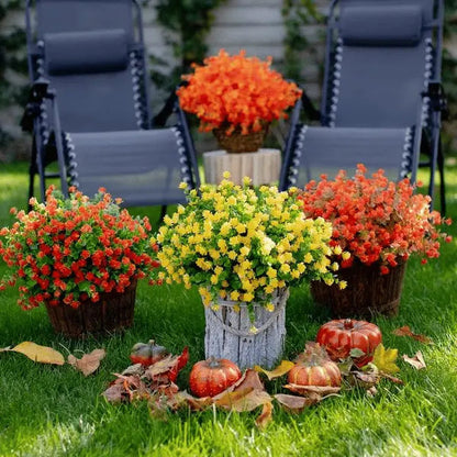 Durable Outdoor Artificial Flowers - 7-Pack