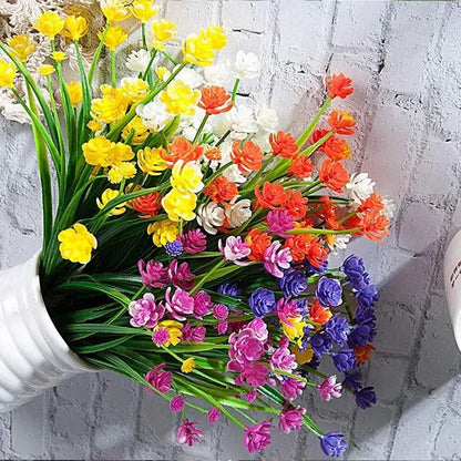 Durable Outdoor Artificial Flowers - 7-Pack