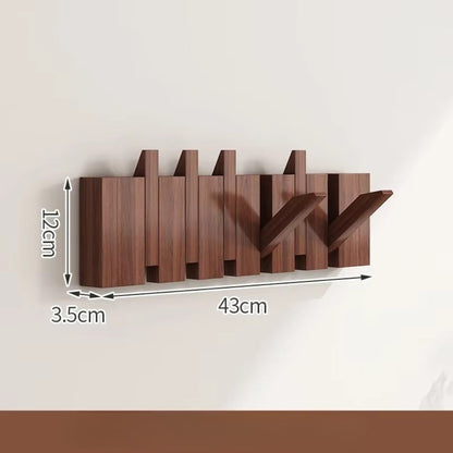 Space Saving Wooden Wall Mount Flip Hook Rack