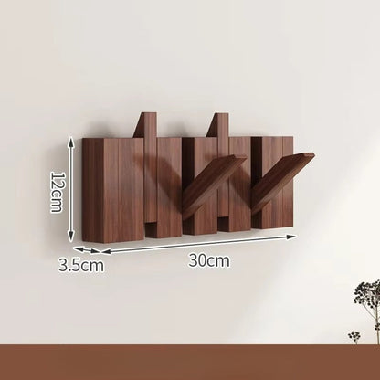Space Saving Wooden Wall Mount Flip Hook Rack