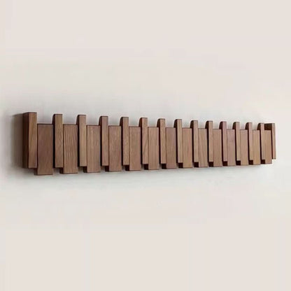 Rustic Wood Wall Cabinet in Vintage Piano Design