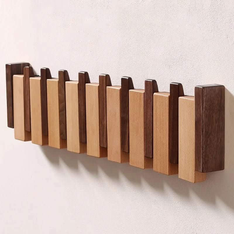 Rustic Wood Wall Cabinet in Vintage Piano Design
