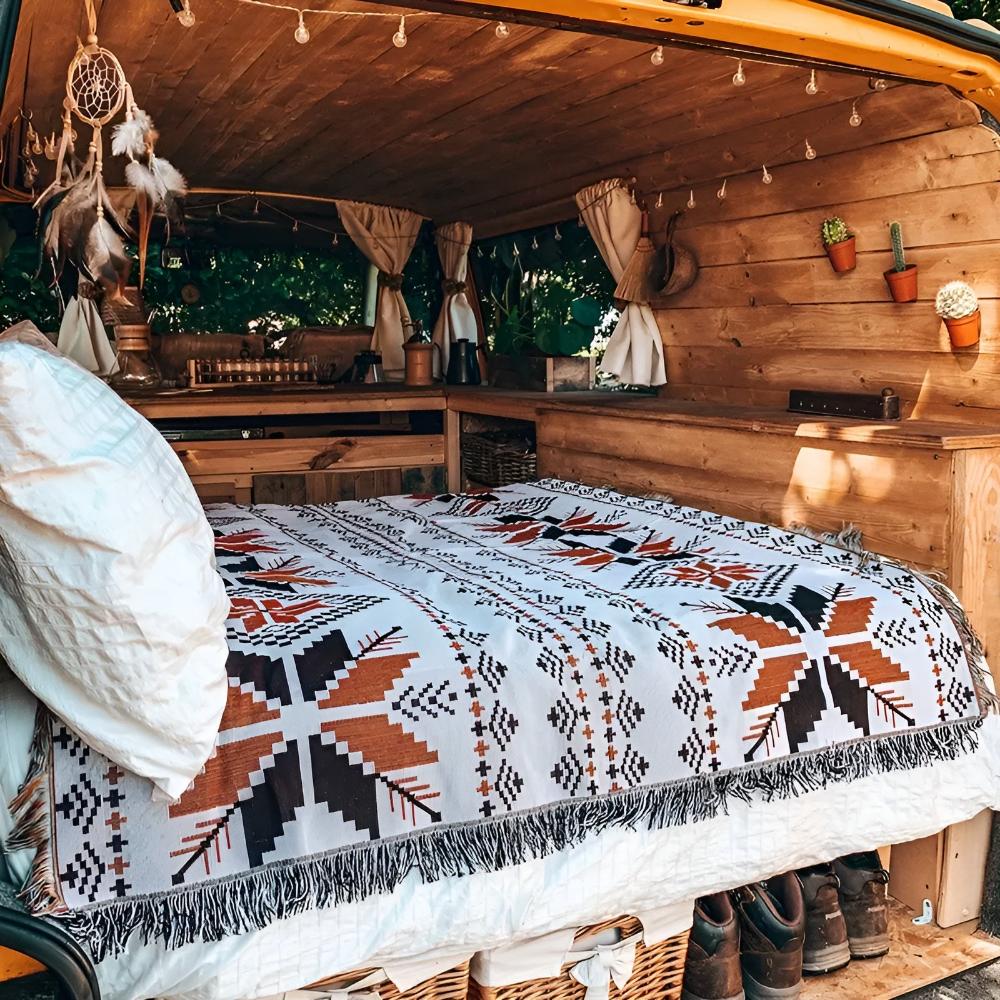 Colorful Outdoor Picnic Blanket - Portable Cotton Mat