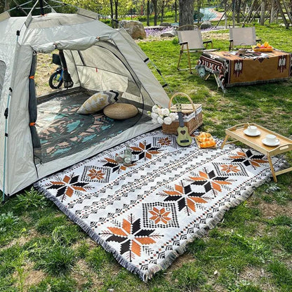 Colorful Outdoor Picnic Blanket - Portable Cotton Mat