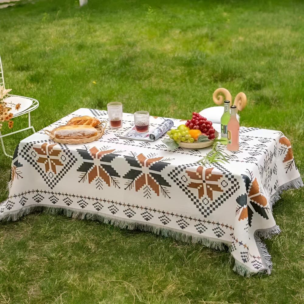 Colorful Outdoor Picnic Blanket - Portable Cotton Mat