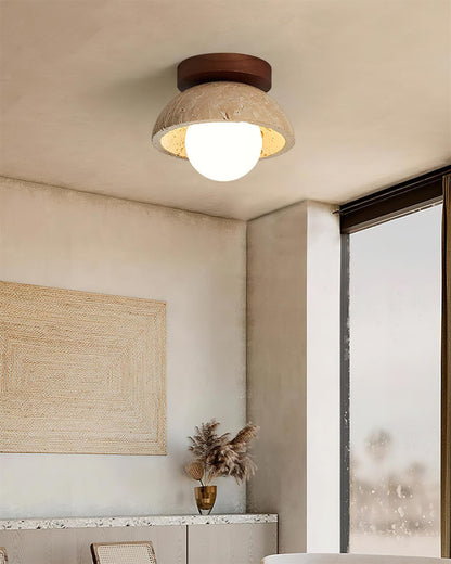 White Marble Indoor Ceiling Light Fixture