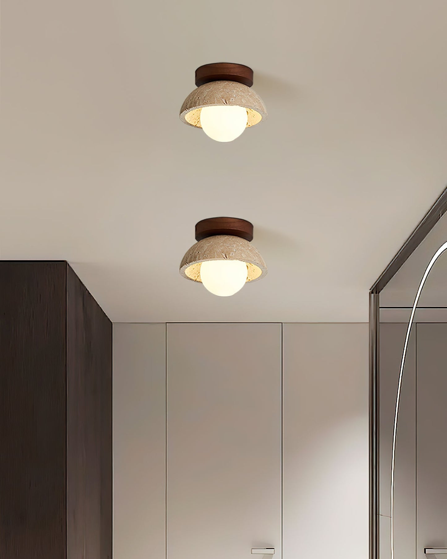 White Marble Indoor Ceiling Light Fixture