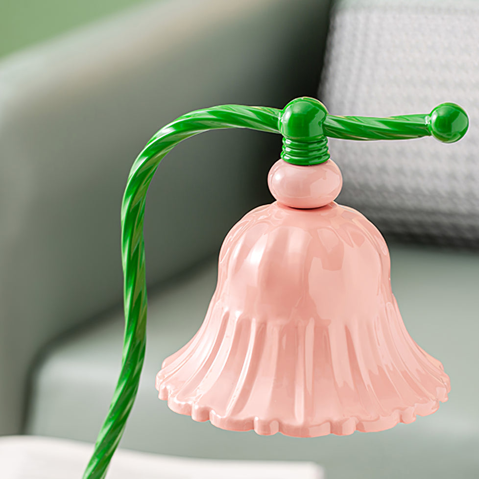 Pretty Pink Glass Desk Lamp
