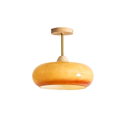 Warm Wooden Glass Pendant Light Fixture - Cofik