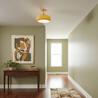 Warm Wooden Glass Pendant Light Fixture