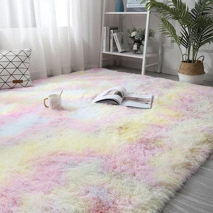Soft Vibrant Multicolor Shag Rug