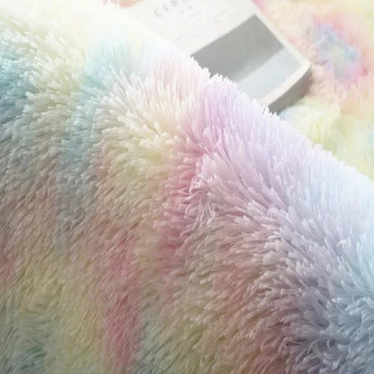 Soft Vibrant Multicolor Shag Rug