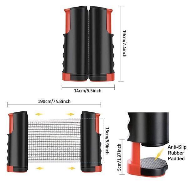 Compact Table Tennis Racket Net Kit