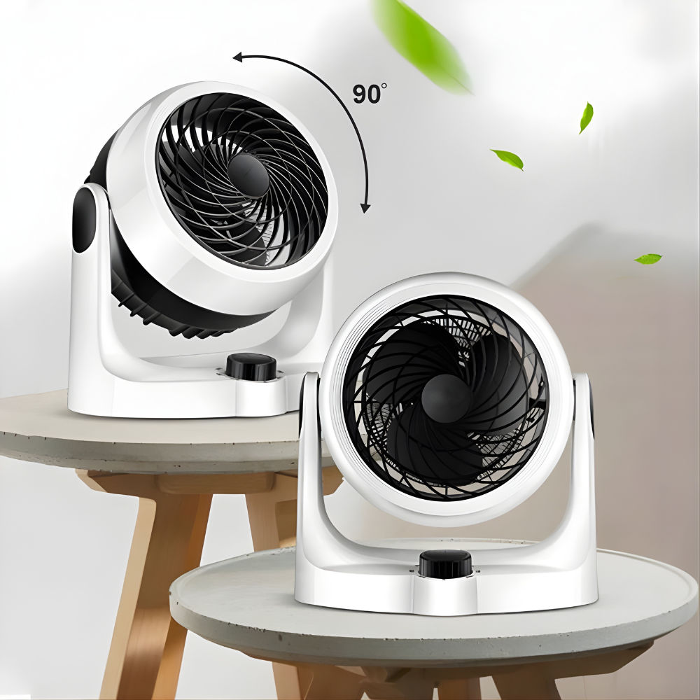 Compact Quiet Electric Space Heater Fan