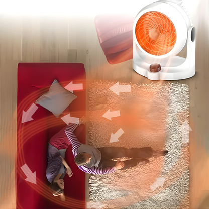 Compact Quiet Electric Space Heater Fan