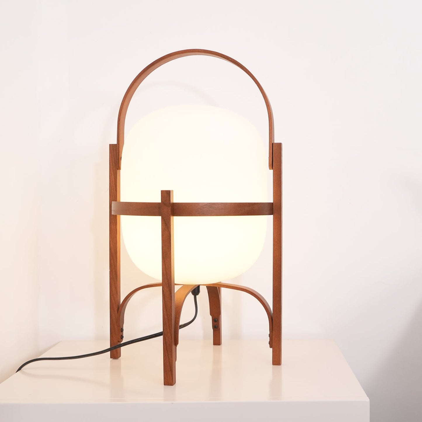 Compact Glass Desk Lamp