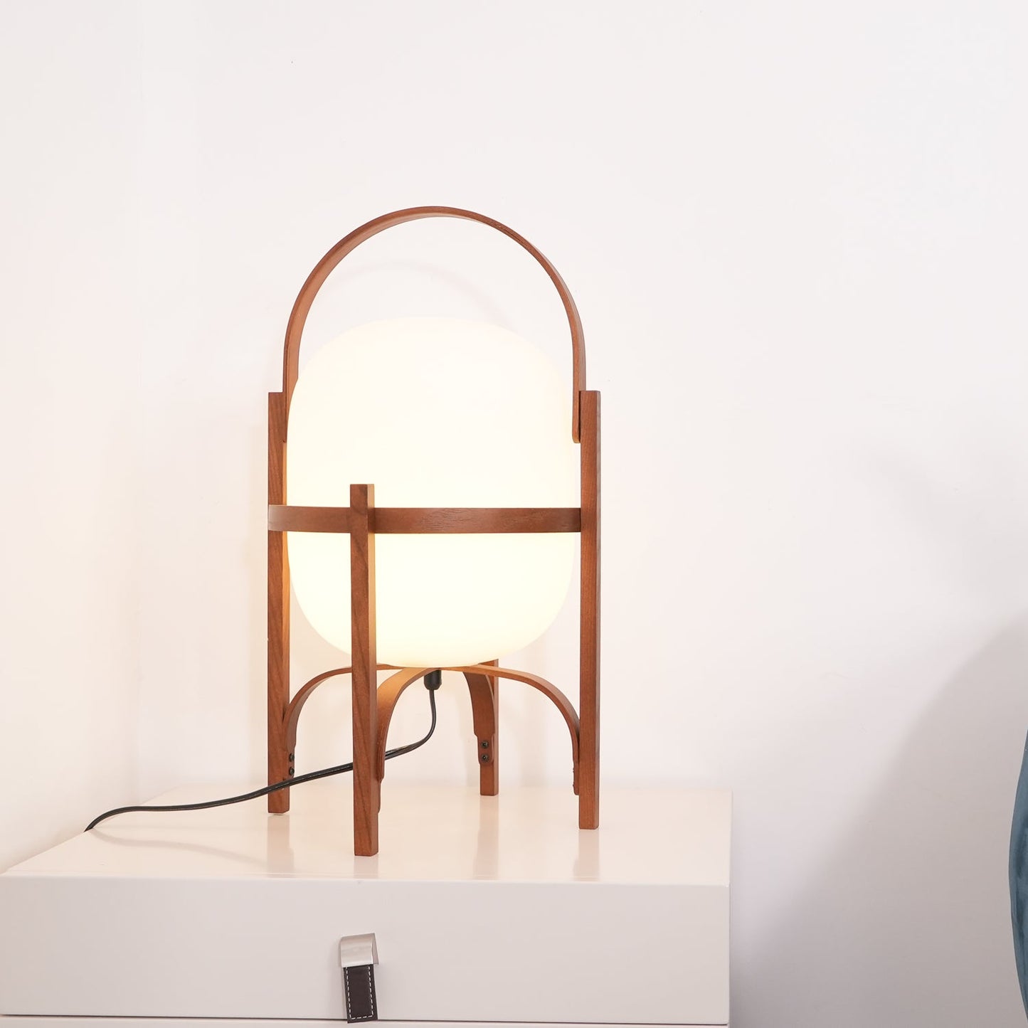 Compact Glass Desk Lamp