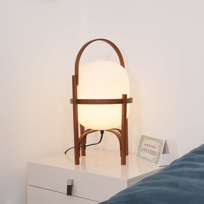 Compact Glass Desk Lamp