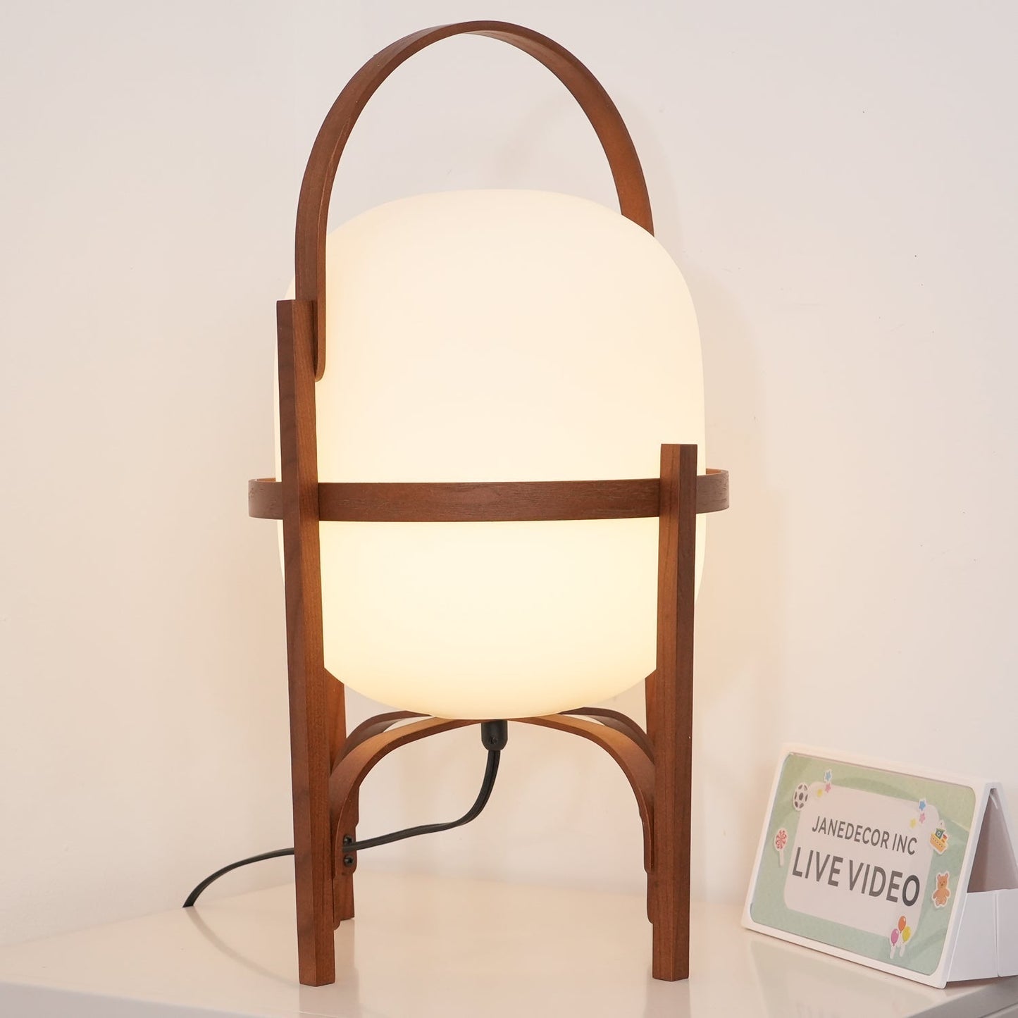 Compact Glass Desk Lamp