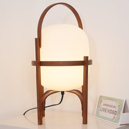 Compact Glass Desk Lamp