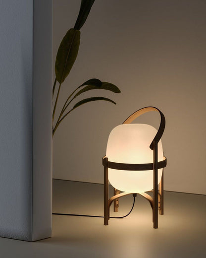 Compact Glass Desk Lamp
