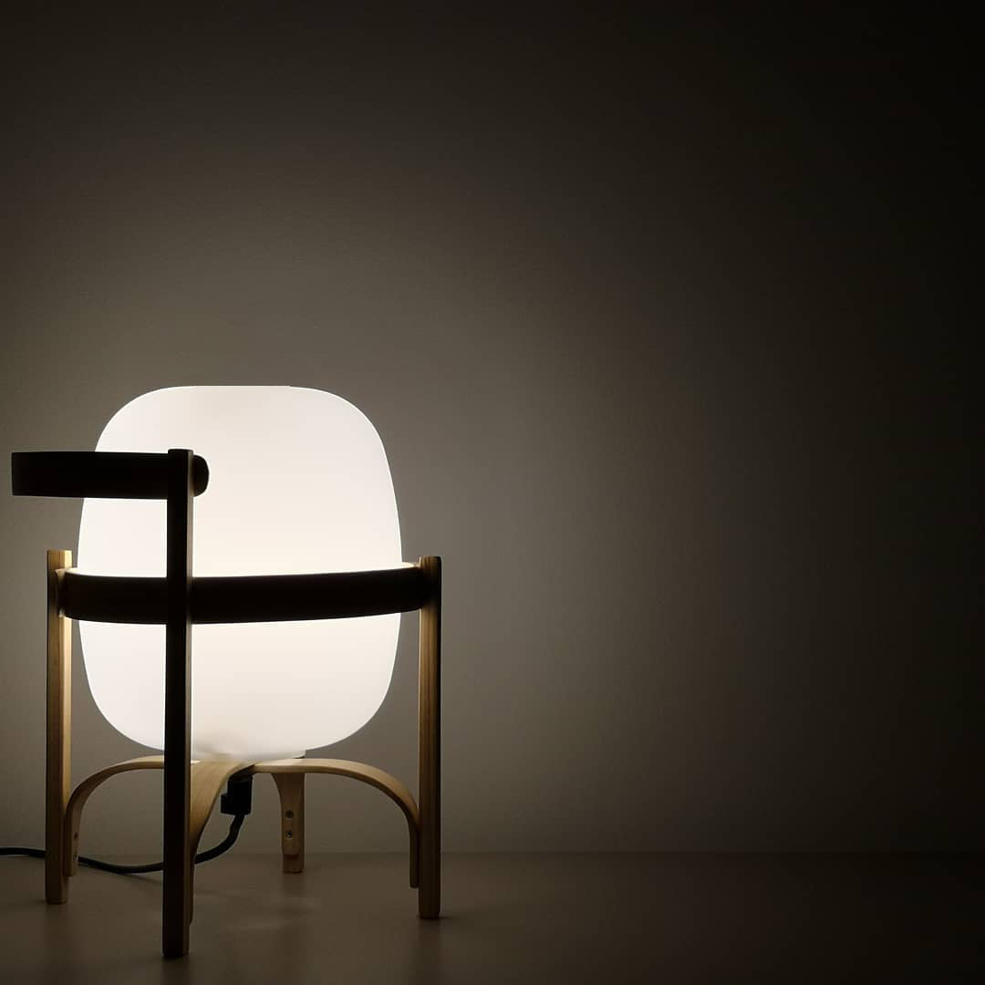 Compact Glass Desk Lamp