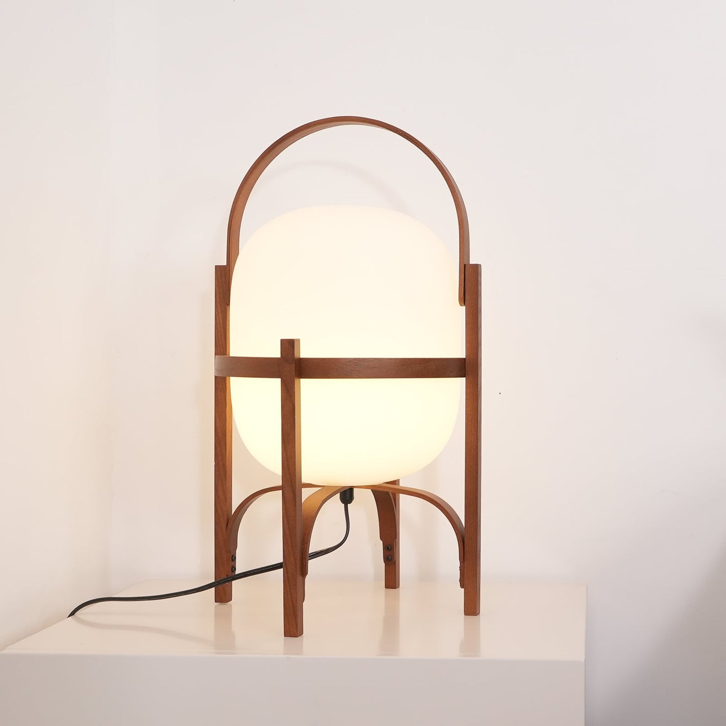 Compact Glass Desk Lamp