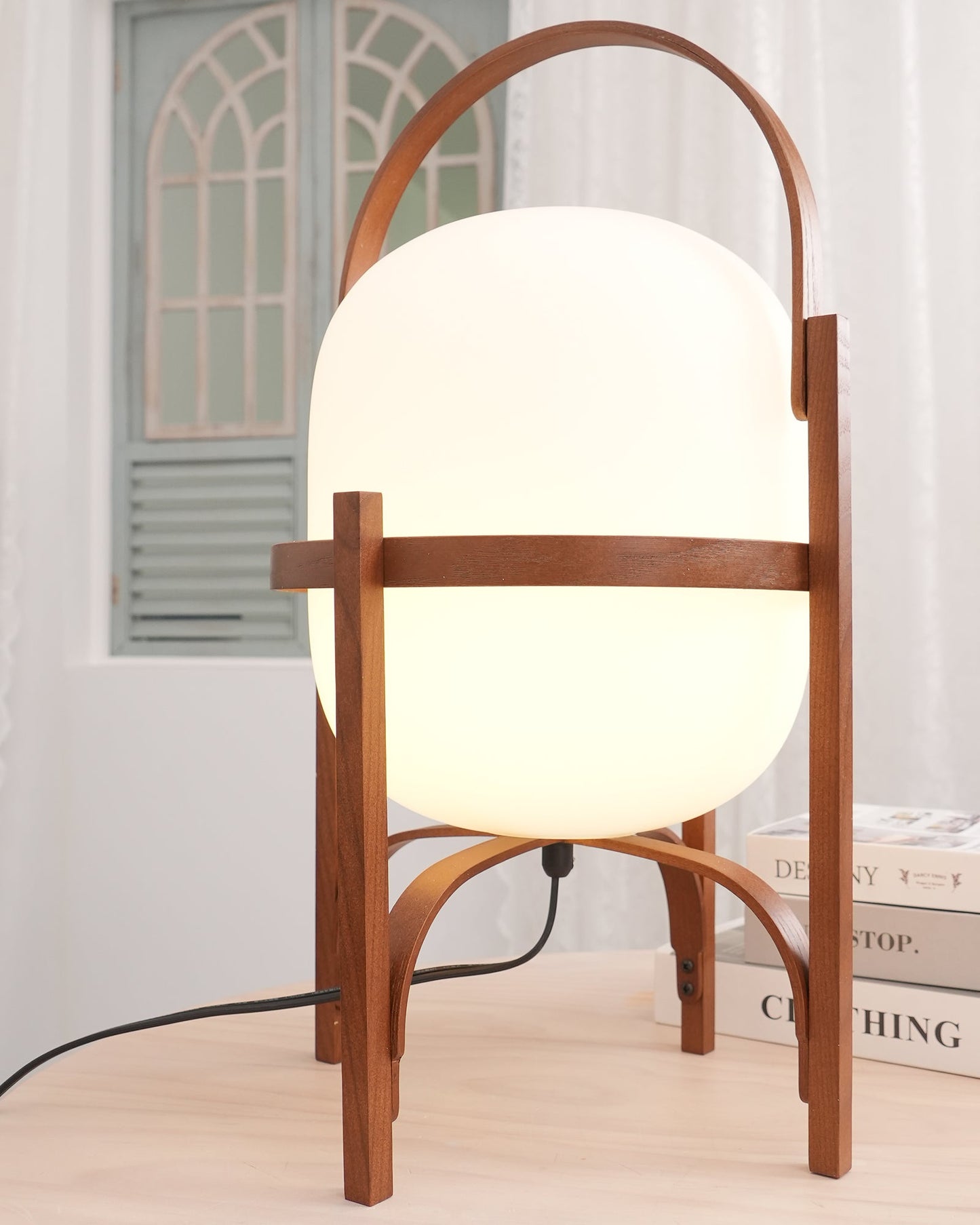Compact Glass Desk Lamp