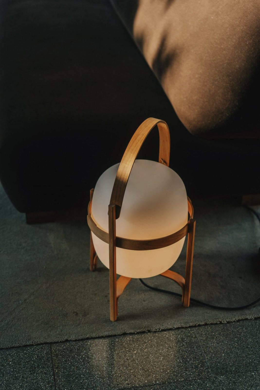 Compact Glass Desk Lamp