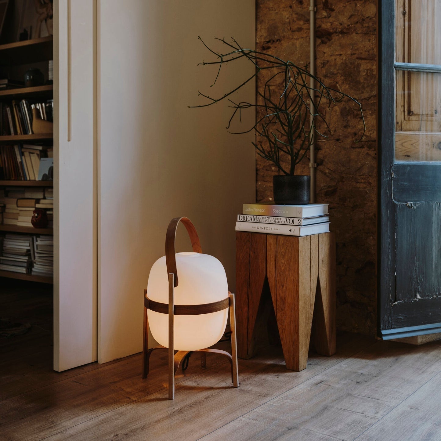 Compact Glass Desk Lamp