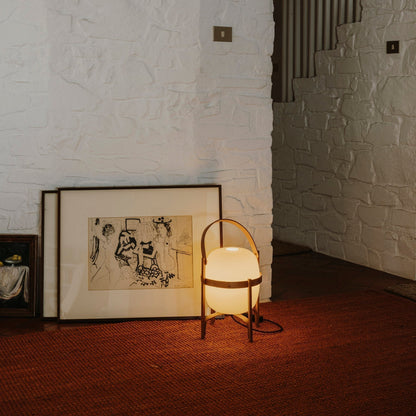 Compact Glass Desk Lamp