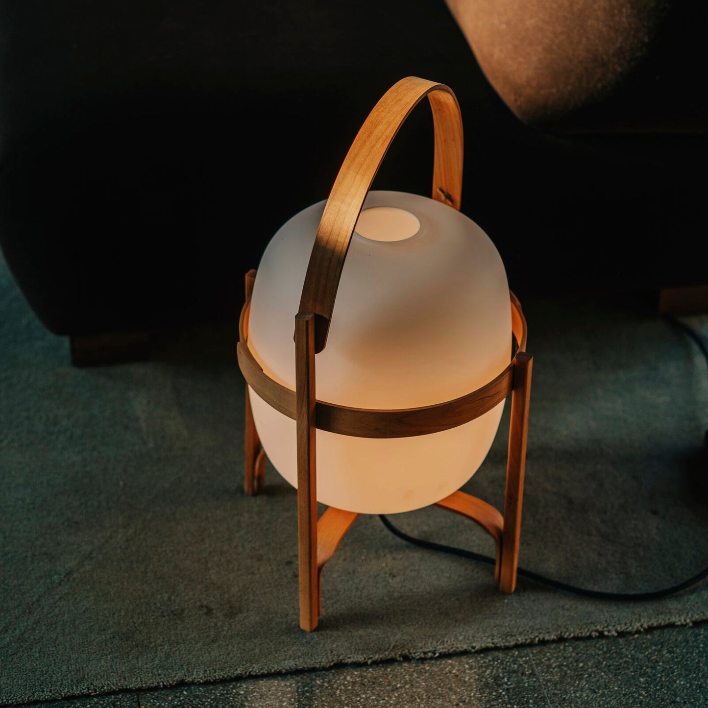 Compact Glass Desk Lamp
