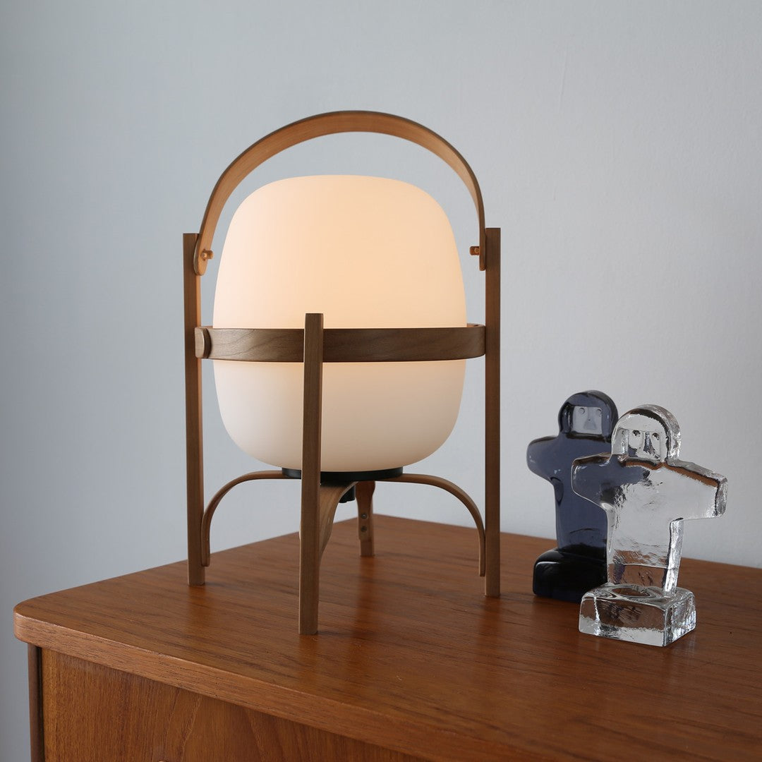 Compact Glass Desk Lamp