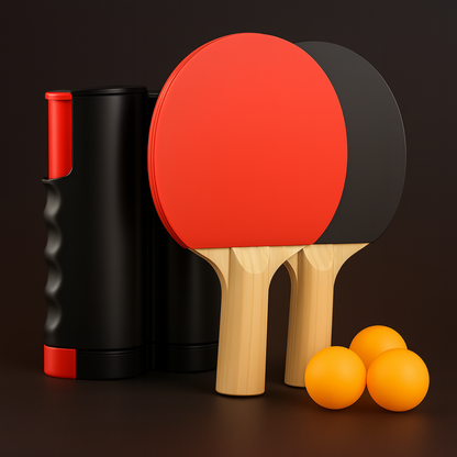 Compact Table Tennis Kit with Folding Net
