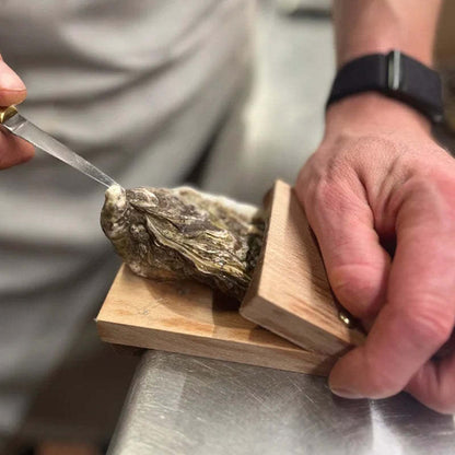 Sturdy Wooden Oyster Shell Opener Clamp