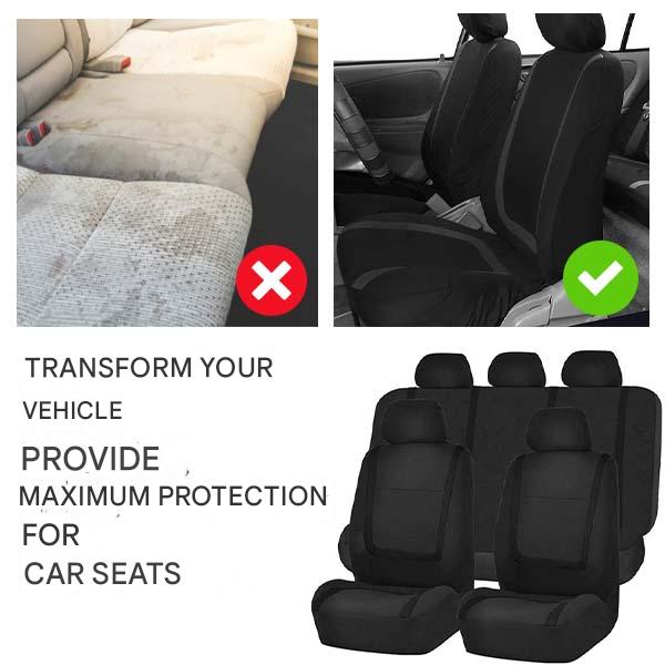 Premium 9pc Car Seat Cover Set - Universal Fit, Breathable