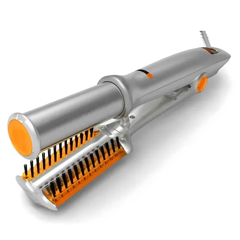 Premium 2 in 1 Rotating Ceramic Hair Straightening Brush - Cofik