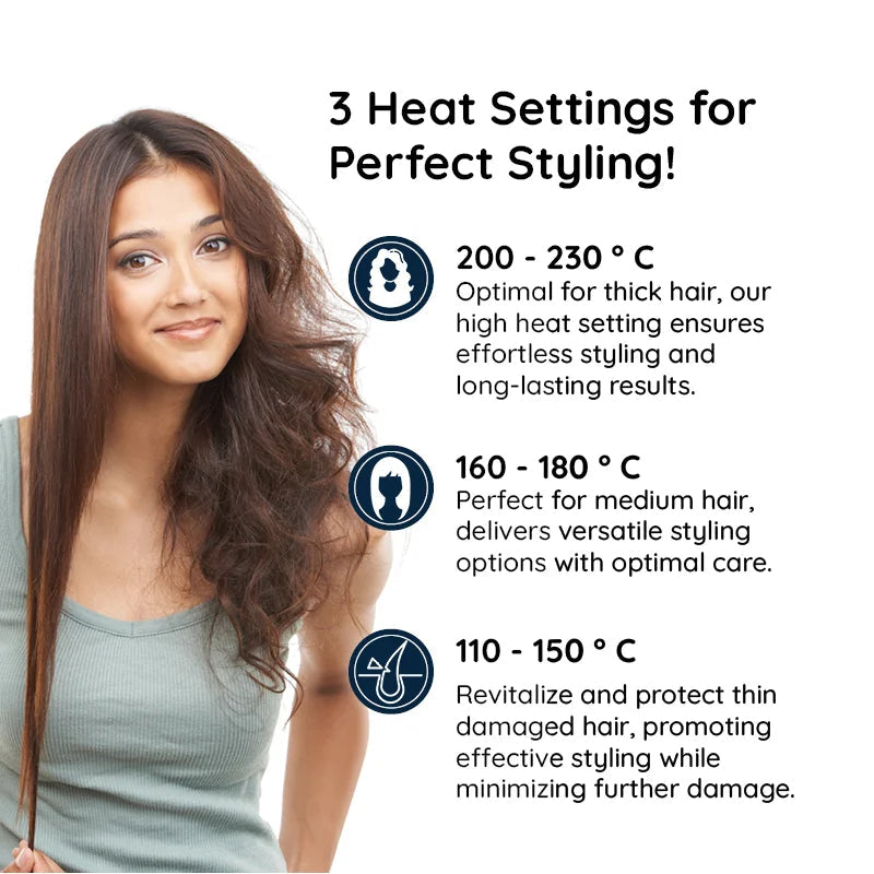 Premium 2 in 1 Rotating Ceramic Hair Straightening Brush