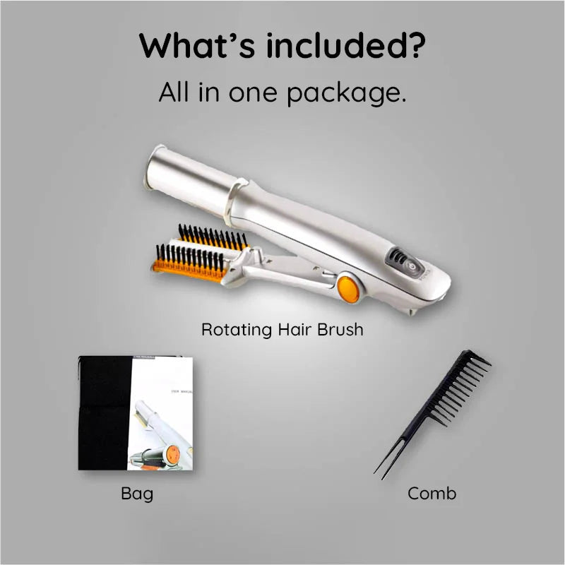 Premium 2 in 1 Rotating Ceramic Hair Straightening Brush