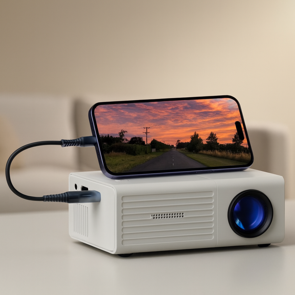 Compact Portable HD LED Home Theater Projector 3000 Lumens - Cofik