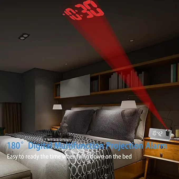Digital LED Clock with Mirror Face and Big Display