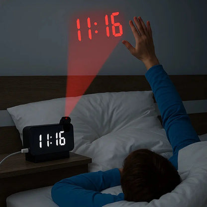 Digital LED Clock with Mirror Face and Big Display