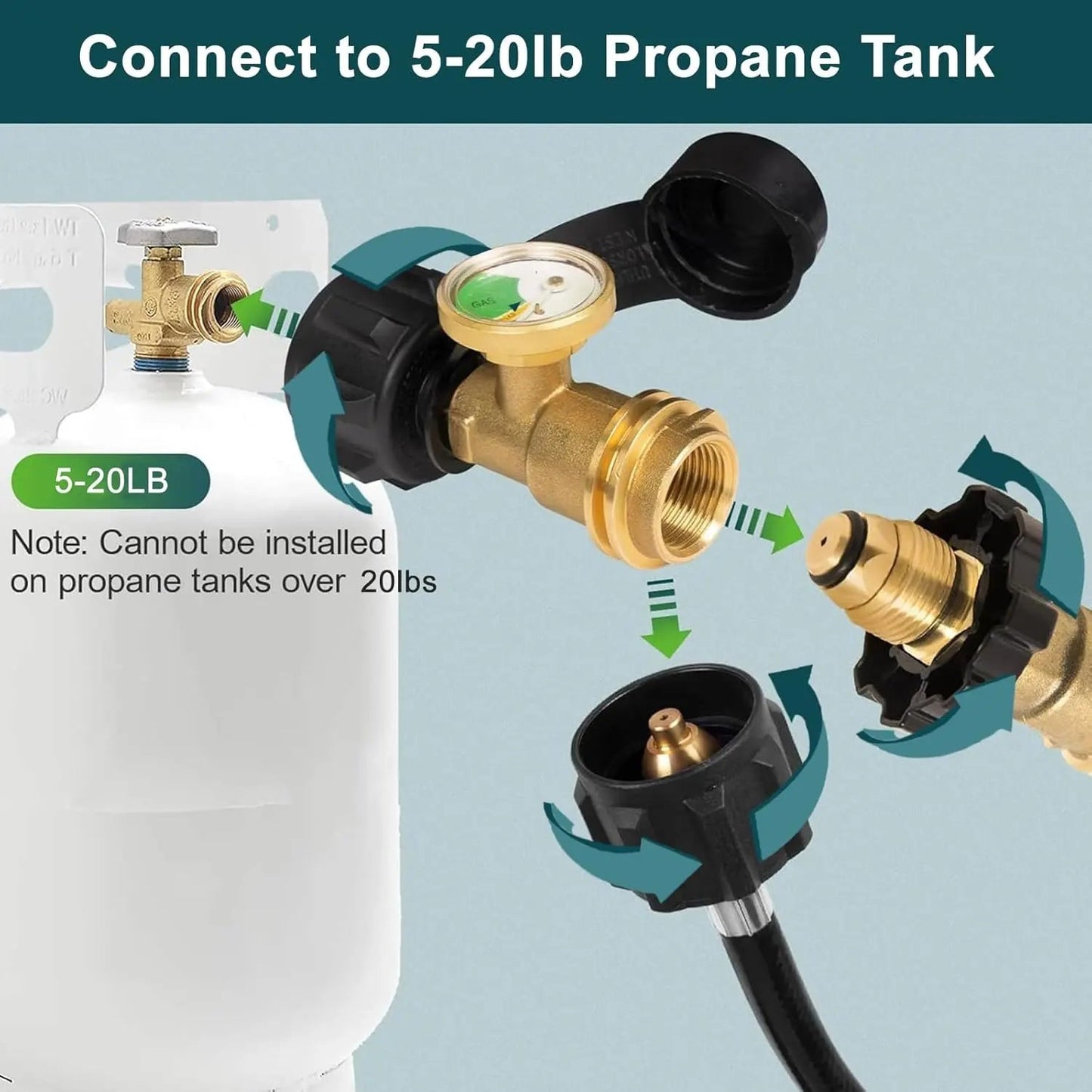 Accurate Propane Tank Level Indicator with Color Display