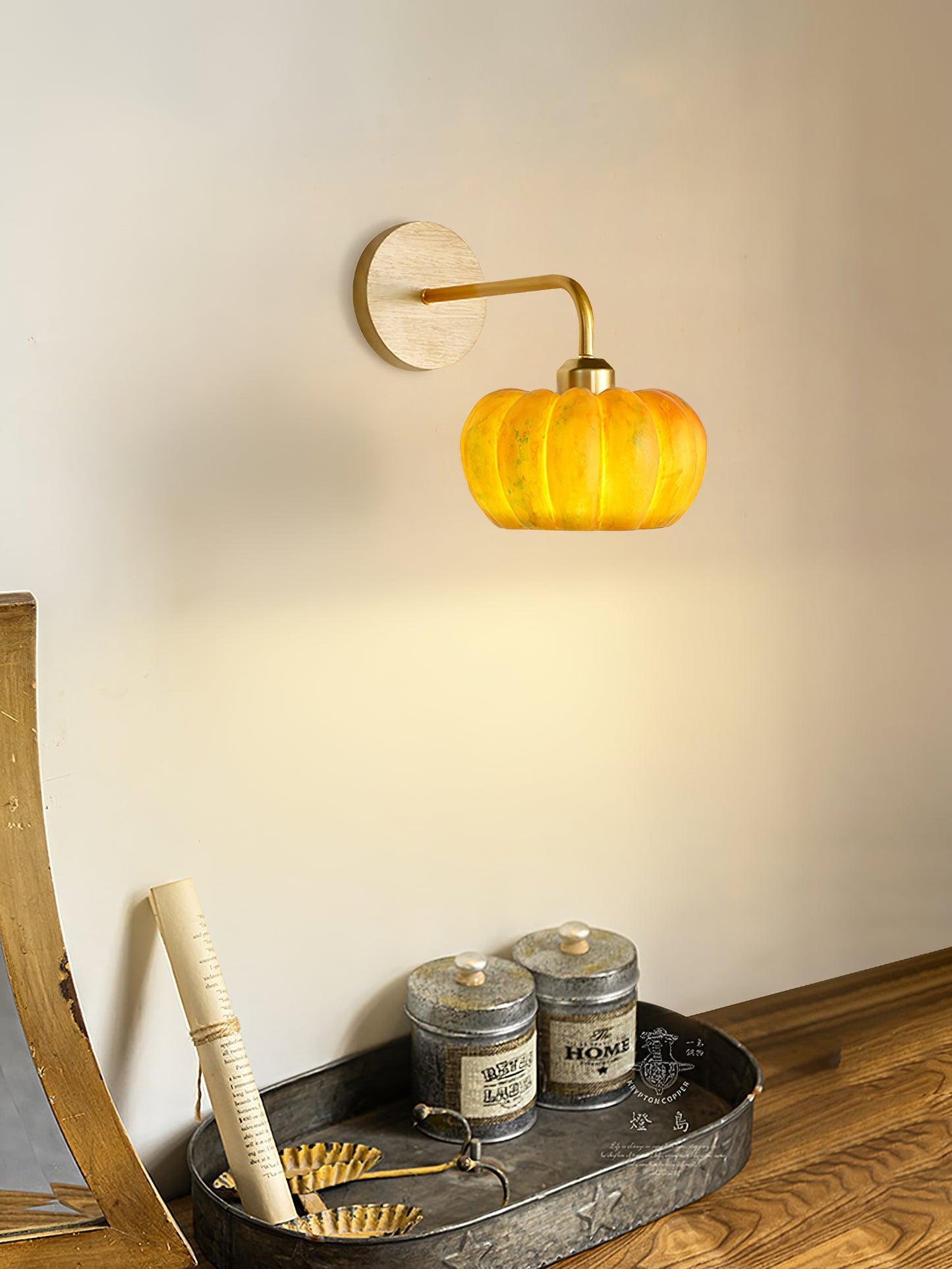 Warm Autumn Lantern Wall Lamp
