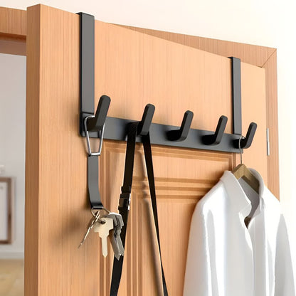 Easy Install 5 Hook Over Door Storage Rack
