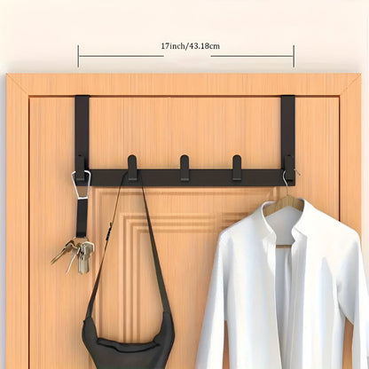 Easy Install 5 Hook Over Door Storage Rack
