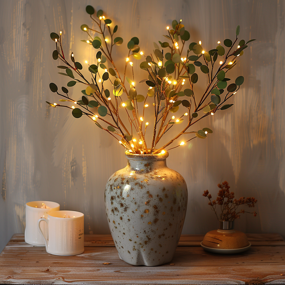 Soft Green Fairy String Lights 70cm Warm Ambiance - Cofik